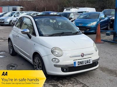Used Fiat 500 Lounge 85 HP (62 kW) 2011 White Cabriolet