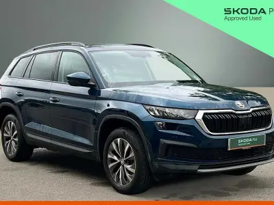 Used Skoda Kodiaq SE Drive 150 HP (110 kW) 2022 Petrol blue metallic SUV