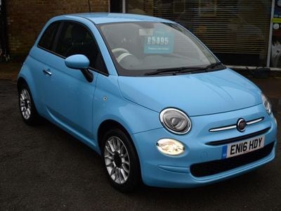 Used Fiat 500 Pop Star 69 HP (50 kW) 2016 Blue Hatchback