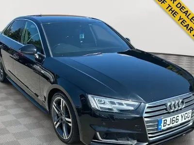Used Audi A4 S-Line 218 HP (160 kW) 2016 Black Sedan