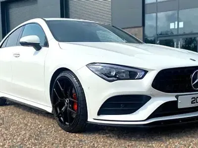 Used Mercedes CLA220 AMG Line Premium 190 HP (139 kW) 2019 White Coupe