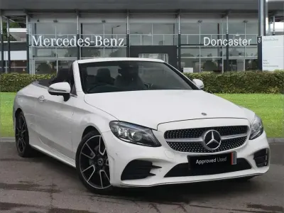 Second-hand Mercedes C220 AMG Line Premium Plus 191 CP (140 kW) 2019 Alb Cabrio