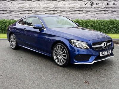 Used Mercedes C300 AMG line 245 HP (180 kW) 2017 Blue Coupe