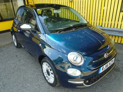 Used Fiat 500 Lounge 69 HP (50 kW) 2016 Blue Hatchback