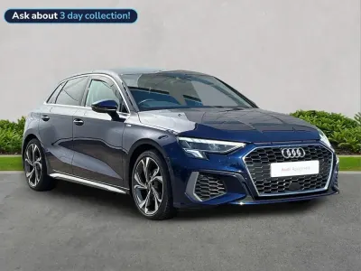 Used Audi A3 S-Line 110 HP (80 kW) 2023 Blue Sedan