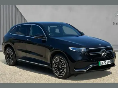 Used Mercedes EQC400 AMG Line Premium 300 kW (408 HP) 2022 Obsidian black metallic SUV