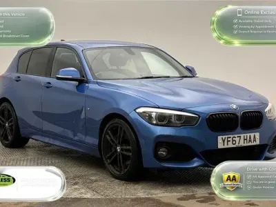 Used BMW 118 M Sport 134 HP (98 kW) 2017 Blue Hatchback