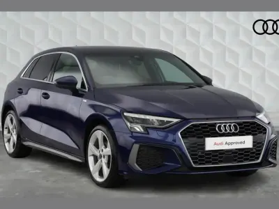 Used Audi A3 S-Line 150 HP (110 kW) 2023 Blue Sedan