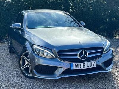 Used Mercedes C220 AMG line 170 HP (125 kW) 2018 Grey Sedan