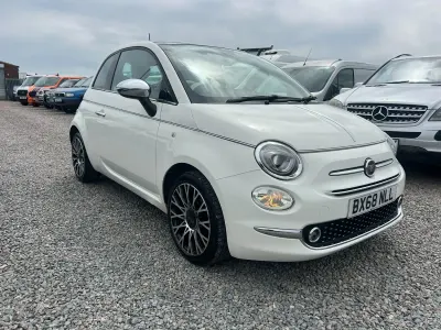 Used Fiat 500 Collezione 69 HP (50 kW) 2018 White Hatchback