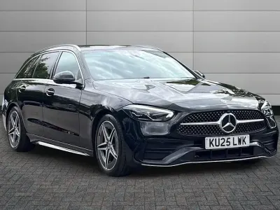 Used Mercedes C200 AMG line 221 HP (162 kW) 2025 Black Estate