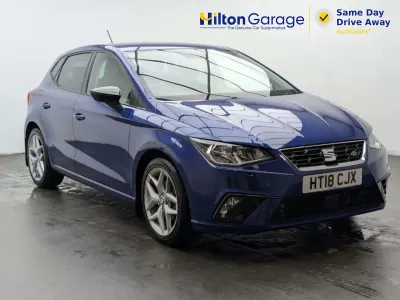 Usado Seat Ibiza FR 116 CV (85 kW) 2018 Azul Utilitario