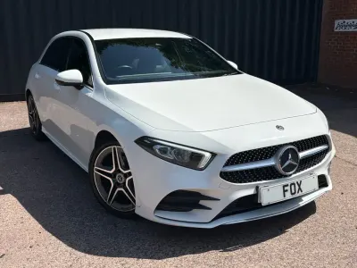 Used Mercedes A180 AMG line 116 HP (85 kW) 2019 White Hatchback