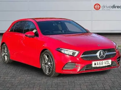 Begagnad Mercedes A250 AMG line 224 HK (164 kW) 2018 Röd Halvkombi