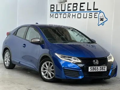 Used Honda Civic S 100 HP (73 kW) 2015 Blue Hatchback