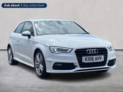 Used Audi A3 S-Line 110 HP (80 kW) 2016 White Hatchback