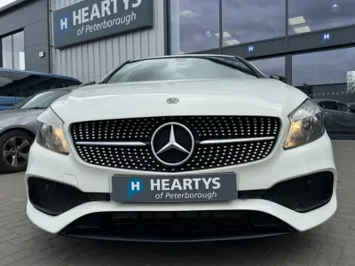 Used Mercedes A200 AMG line 156 HP (114 kW) 2017 White Hatchback