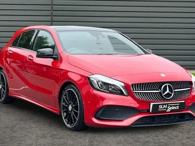 Used Mercedes A180 AMG line 109 HP (80 kW) 2016 Red Hatchback