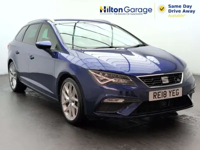 Used Seat Leon FR 125 HP (91 kW) 2018 Blue Estate
