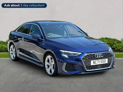 Used Audi A3 S-Line 150 HP (110 kW) 2021 Blue Sedan