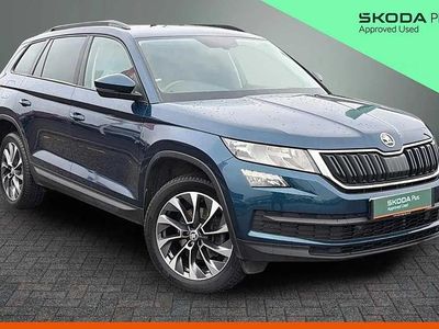 Used Skoda Kodiaq SE Drive 147 HP (108 kW) 2020 Petrol blue metallic SUV