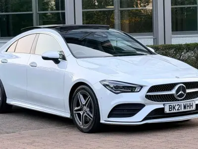 Used Mercedes CLA200 AMG Line Premium Plus 163 HP (119 kW) 2021 White Coupe