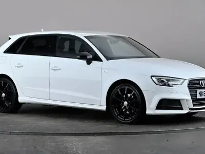 Used Audi A3 Sportback Black Edition 116 HP (85 kW) 2018 White Hatchback