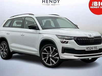 Moon white metallic Used 2024 Skoda Kodiaq SportLine SUV | £28,999 (Fair price)