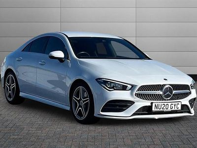 Begagnad Mercedes CLA200 AMG line 163 HK (119 kW) 2020 Vit Sedan