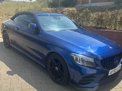 Used Mercedes C220 AMG Line Premium 194 HP (142 kW) 2019 Blue Cabriolet