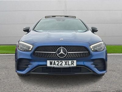 Used Mercedes E220 AMG line 191 HP (140 kW) 2022 Blue Coupe