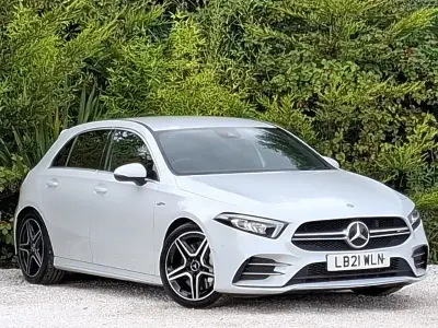 Used Mercedes A35 AMG Executive 306 HP (225 kW) 2021 White Hatchback