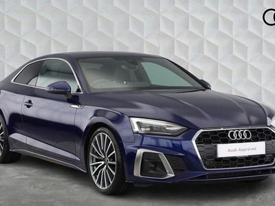 Used Audi A5 S-Line 150 HP (110 kW) 2023 Navarra blue Coupe