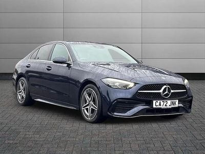Used Mercedes C300e AMG line 308 HP (226 kW) 2022 Blue Sedan