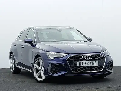 Used Audi A3 S-Line 110 HP (80 kW) 2022 Blue Sedan