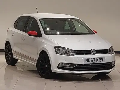 Used VW Polo R-line 90 HP (66 kW) 2017 White Hatchback