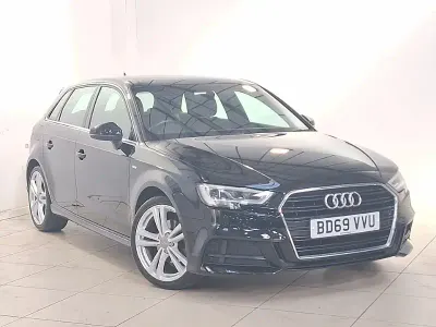 Used Audi A3 S-Line 116 HP (85 kW) 2019 Black Sedan