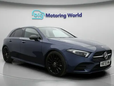 Used Mercedes A200 AMG line 163 HP (119 kW) 2022 Blue Hatchback