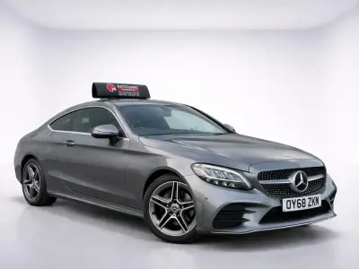 Used Mercedes C220 AMG line 191 HP (140 kW) 2018 Grey Coupe