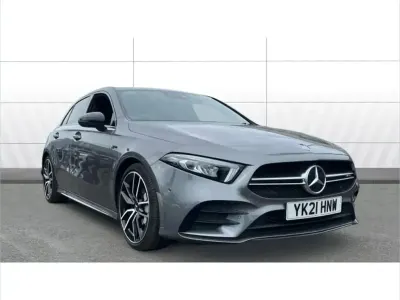 Begagnad Mercedes A35 AMG Premium 301 HK (221 kW) 2021 Grå Halvkombi