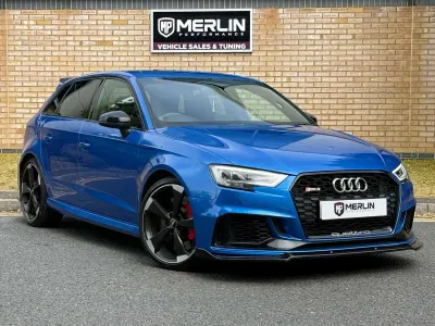 Used Audi RS3 Sportback Comfort 400 HP (294 kW) 2018 Blue Hatchback