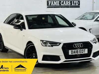 Used Audi A4 Black Edition 150 HP (110 kW) 2018 White Sedan