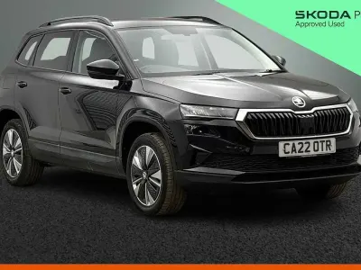 Used Skoda Karoq SE Drive 110 HP (80 kW) 2022 Black magic pearl effect SUV