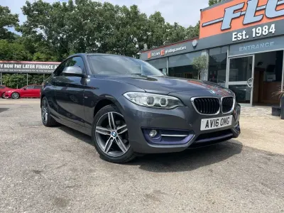 Used BMW 218 Sport Line 136 HP (100 kW) 2016 Grey Coupe