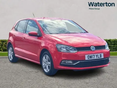 Used VW Polo Edition 90 HP (66 kW) 2017 Red Hatchback