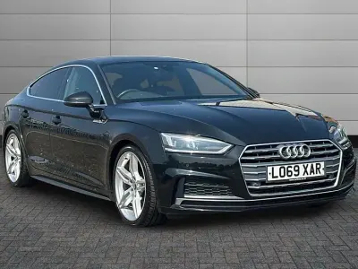 Used Audi A5 Sportback S-Line 148 HP (108 kW) 2019 Mythos black Hatchback