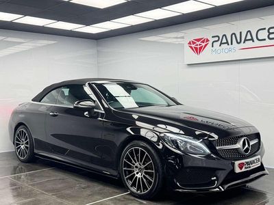 Black Used 2018 Mercedes C220 AMG line Cabriolet | £15,590 (Fair price)