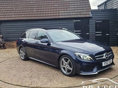 Begagnad Mercedes C220 AMG Line Premium 170 HK (125 kW) 2017 Blå Kombi