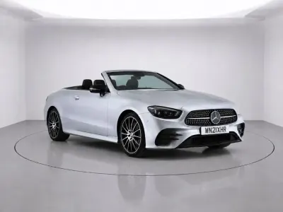 Used Mercedes E220 AMG line 194 HP (142 kW) 2021 Silver Cabriolet