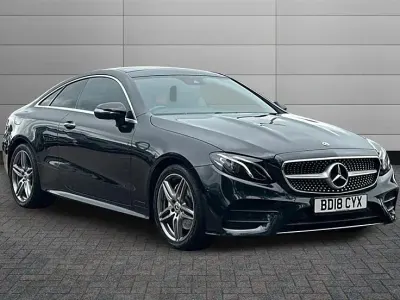 Used Mercedes E220 AMG Line Premium 194 HP (142 kW) 2018 Black Coupe